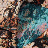 Floral Jacquard Cuban Shirt with Artistic Print