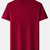 Short Sleeve Muscle-Fit Mock Neck Sweater