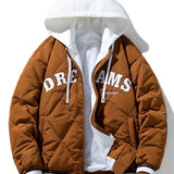 Dual-Function Quilted Hooded Baseball Jacket