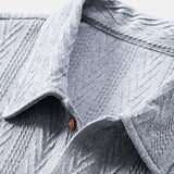 Geometric Jacquard Knit Polo
