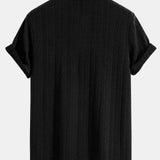 Geometric Jacquard Knit Polo