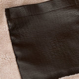 PU Leather Blazer with Faux Fur Lining