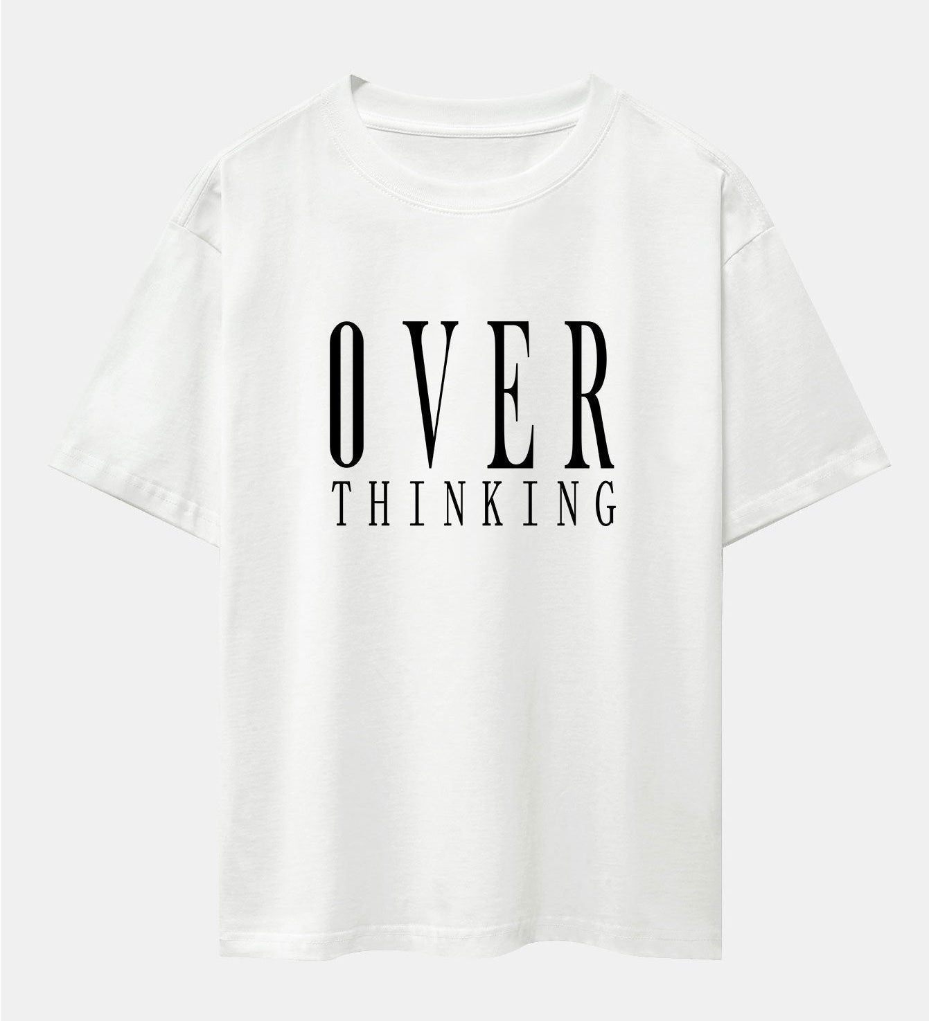 Oversized Drop Shoulder T-Shirt with Slogan Print