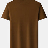 Short Sleeve Muscle-Fit Mock Neck Sweater