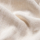 Short Sleeve Stand Collar Shirt in Linen-Rayon Blend