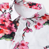 Button-Up Shirt with Floral Print