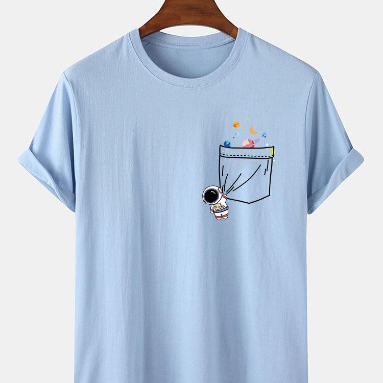 Astronaut Galaxy Pocket Graphic Tee