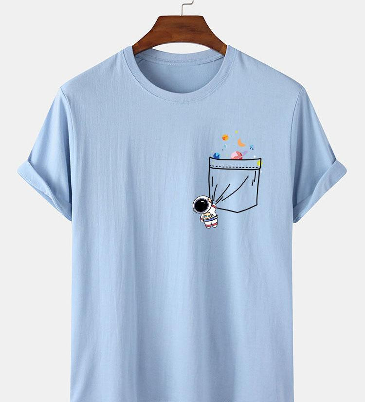 Astronaut Galaxy Pocket Graphic Tee