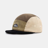 Color Block Corduroy Baseball Cap with Slogan Design