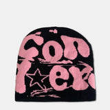 Trendy Knit Beanie Hat with Fashion Slogan Design