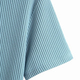 Waffle Knit Arc Hem Tee