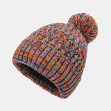 Pom Pom Jacquard Knit Beanie