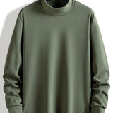 Long Sleeve Fleece Mock Neck Tee