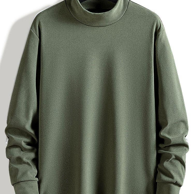 Long Sleeve Fleece Mock Neck Tee
