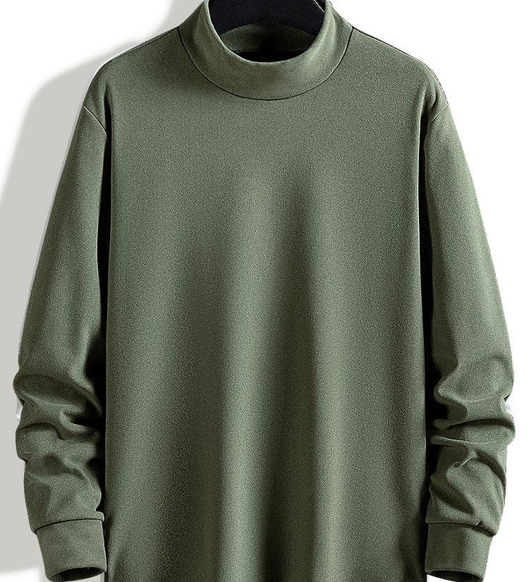 Long Sleeve Fleece Mock Neck Tee