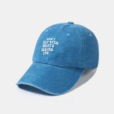 Custom Vintage Washed Cotton Baseball Cap with Personalized Slogan