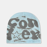 Trendy Knit Beanie Hat with Fashion Slogan Design
