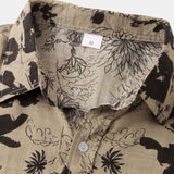Floral Ink Print Button-Up Shirt