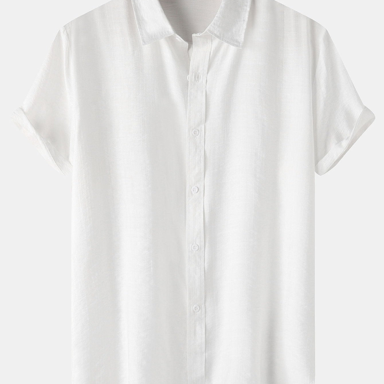 Textured Short Sleeve Button-Up Shirt