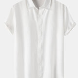 Textured Short Sleeve Button-Up Shirt