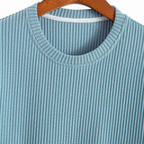 Waffle Knit Arc Hem Tee