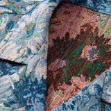 Floral Jacquard Cuban Shirt and Shorts Set