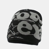 Trendy Knit Beanie Hat with Fashion Slogan Design