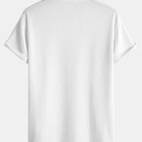 Ribbed Muscle Fit T-Shirt with Arc Hem & Straight Leg Ribbed Pants
