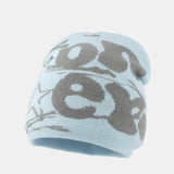 Trendy Knit Beanie Hat with Fashion Slogan Design