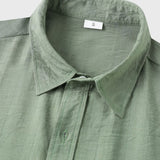 Textured Short Sleeve Button-Up Shirt