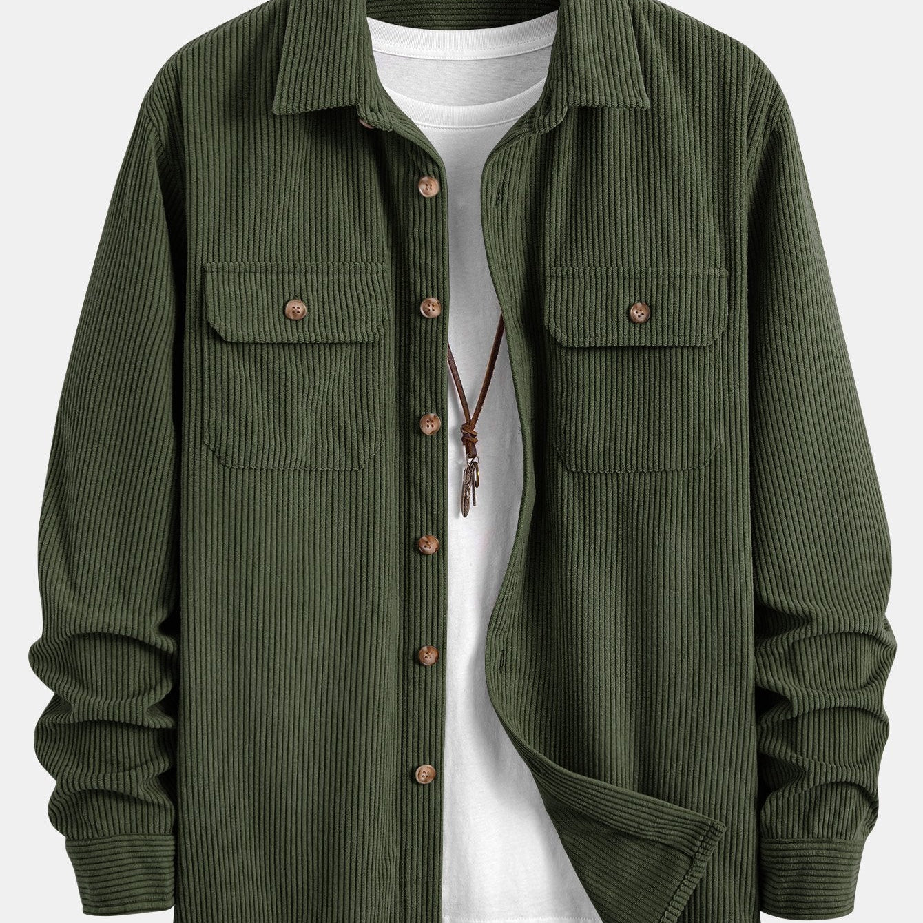 Two-Pocket Corduroy Shirt