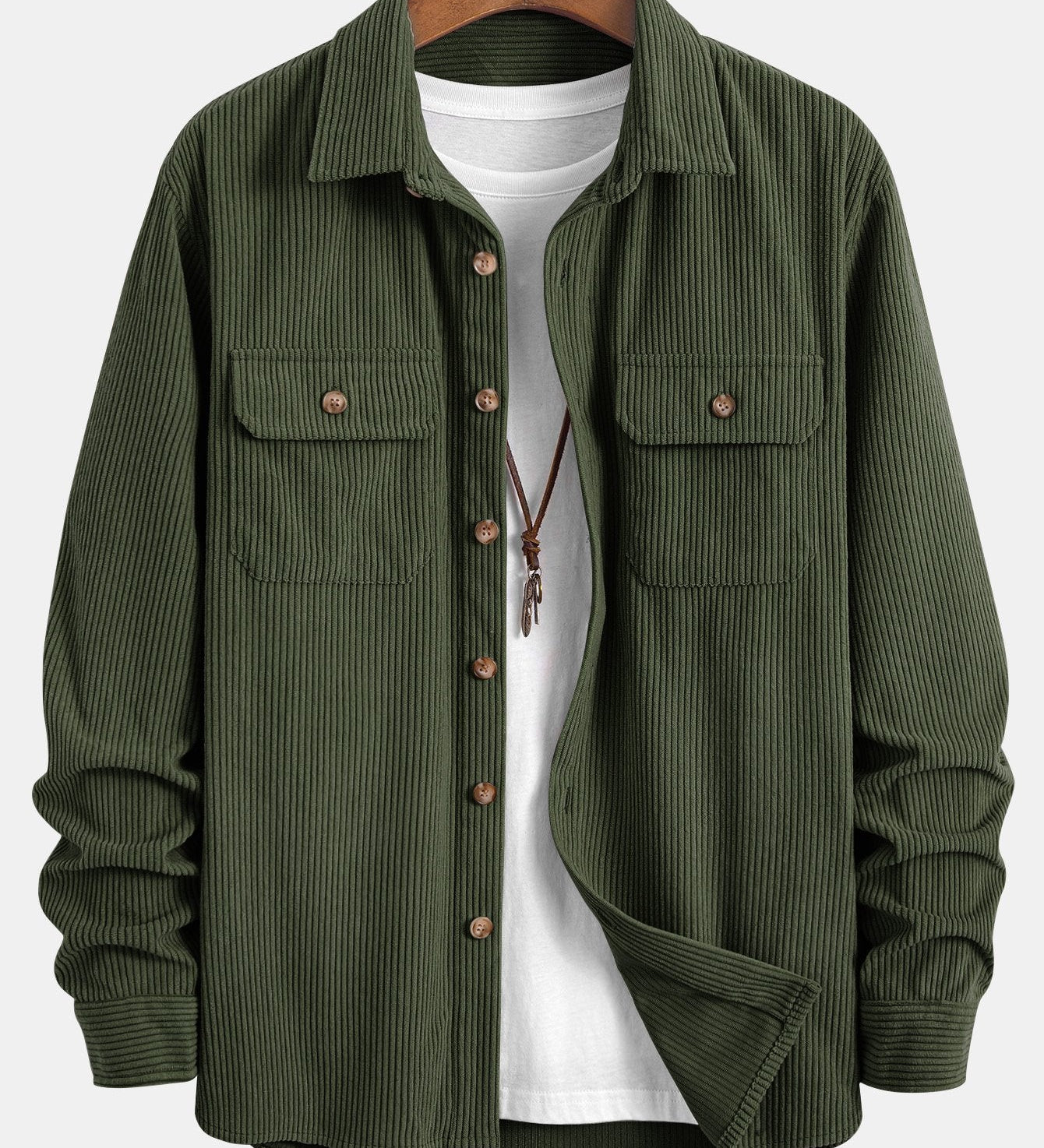 Two-Pocket Corduroy Shirt