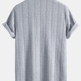 Geometric Jacquard Knit Polo