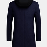 Removable Hooded Wool Overcoat