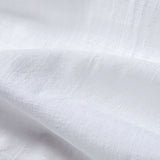 Linen-Style Cotton Button-Up Shirt with Striped Swim Shorts