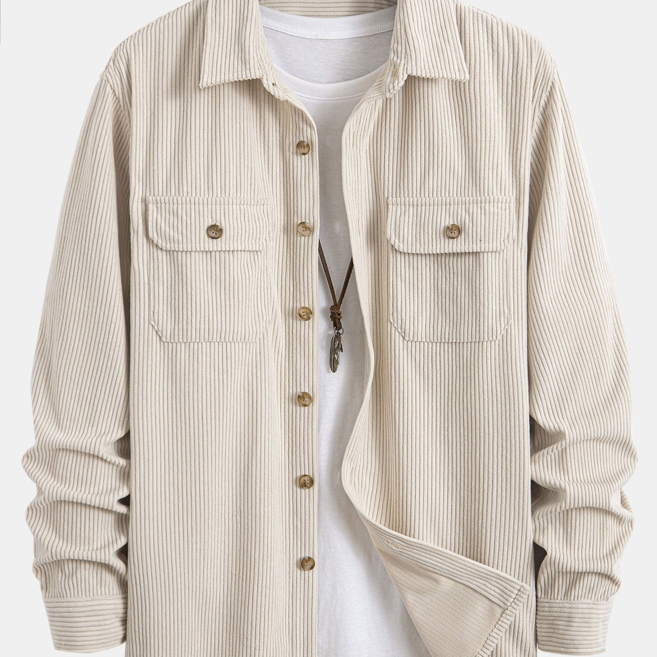 Two-Pocket Corduroy Shirt