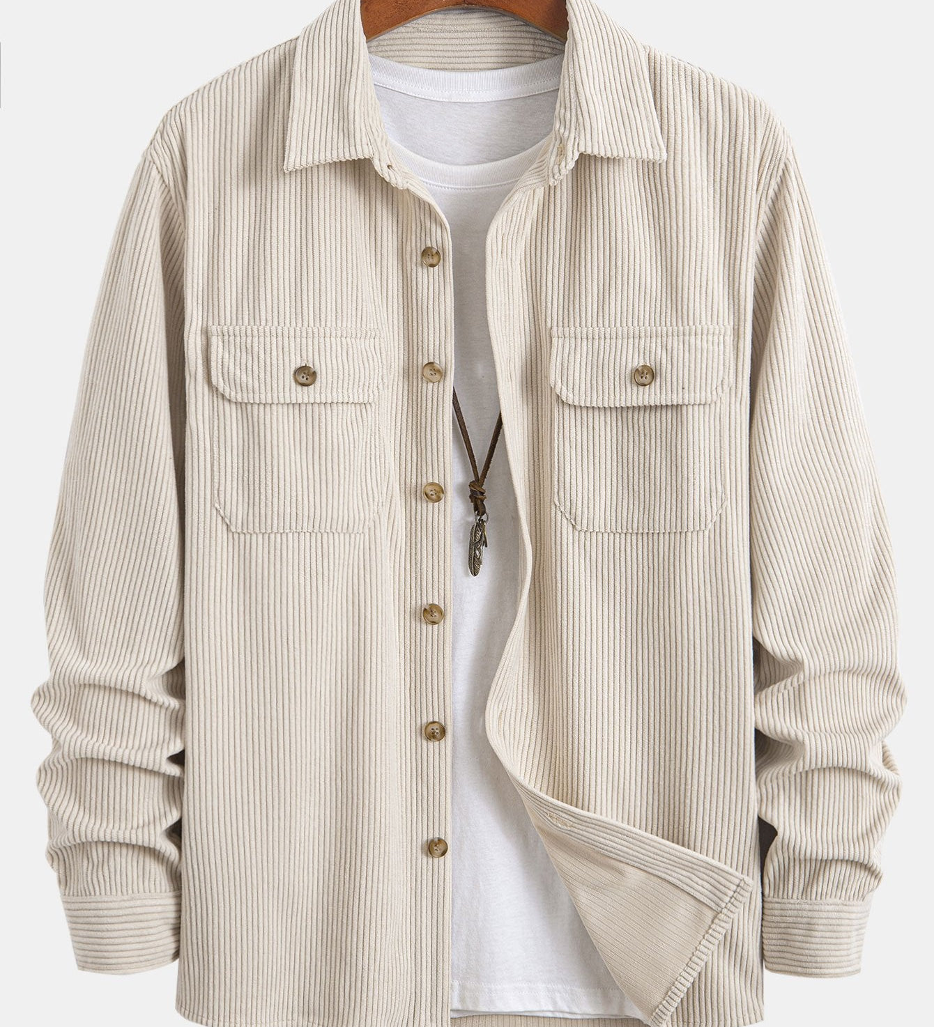 Two-Pocket Corduroy Shirt