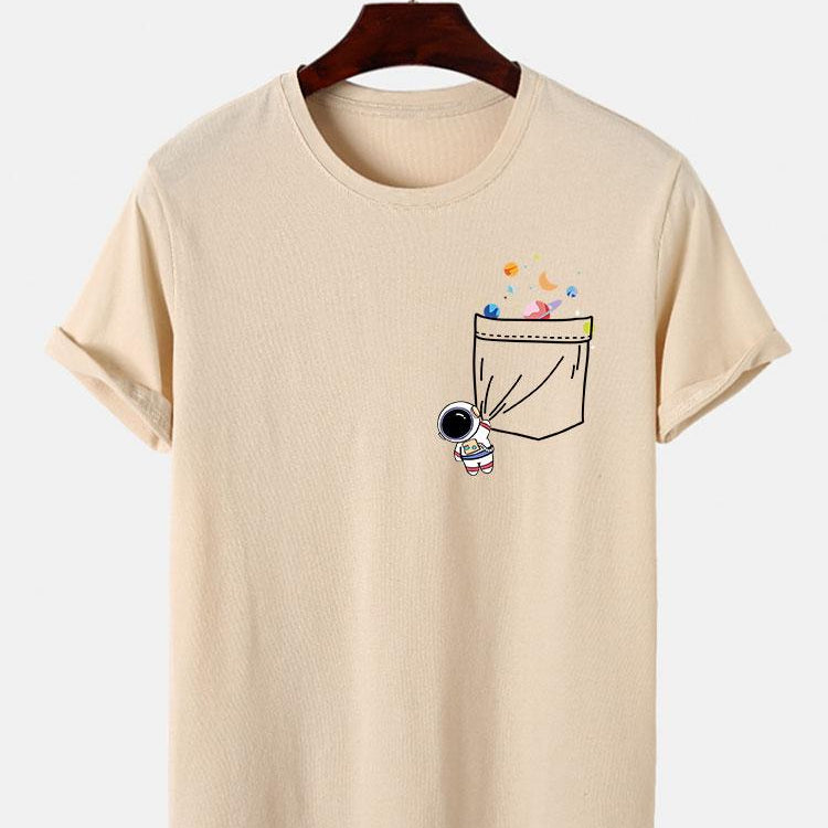 Astronaut Galaxy Pocket Graphic Tee