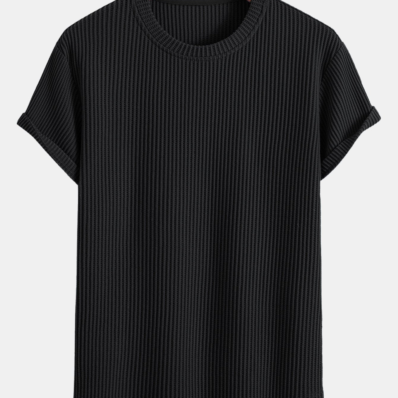 Waffle Knit Arc Hem Tee