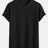 Waffle Knit Arc Hem Tee