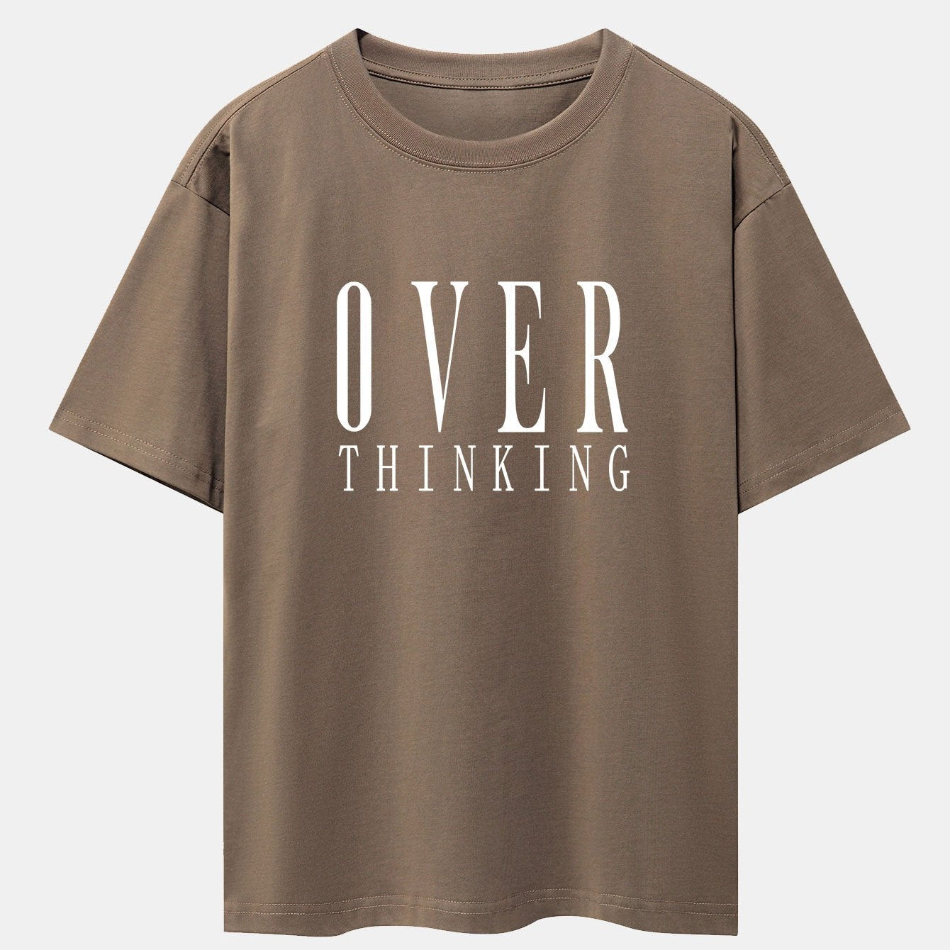 Oversized Drop Shoulder T-Shirt with Slogan Print