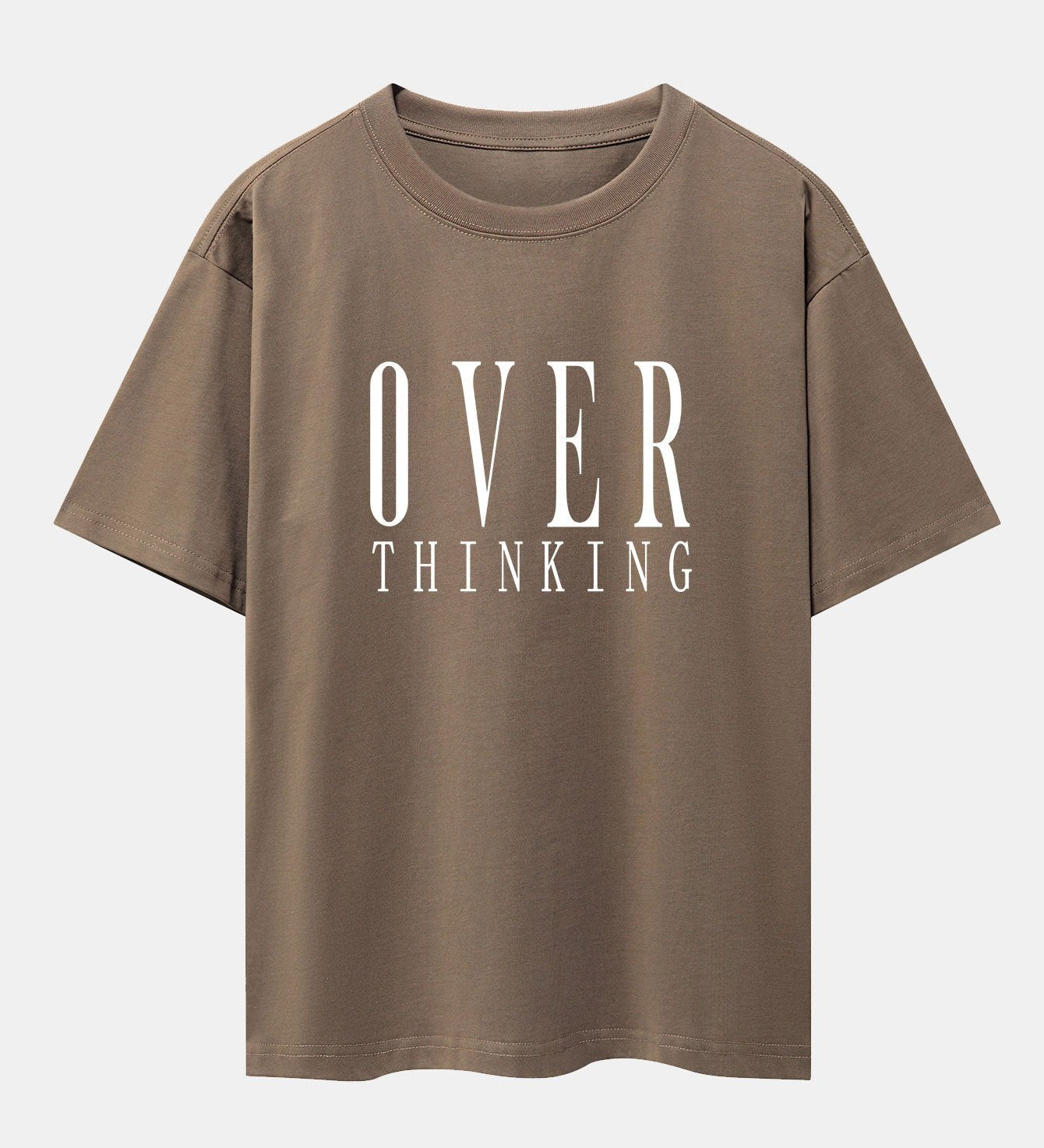 Oversized Drop Shoulder T-Shirt with Slogan Print