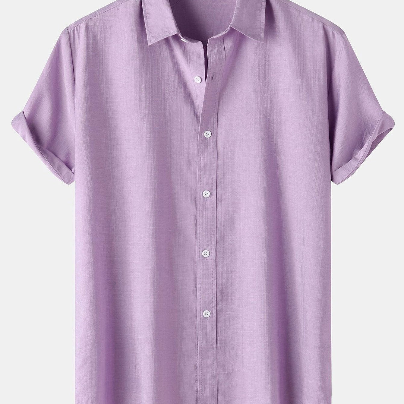 Textured Short Sleeve Button-Up Shirt