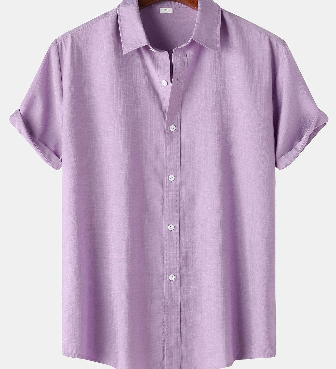 Textured Short Sleeve Button-Up Shirt