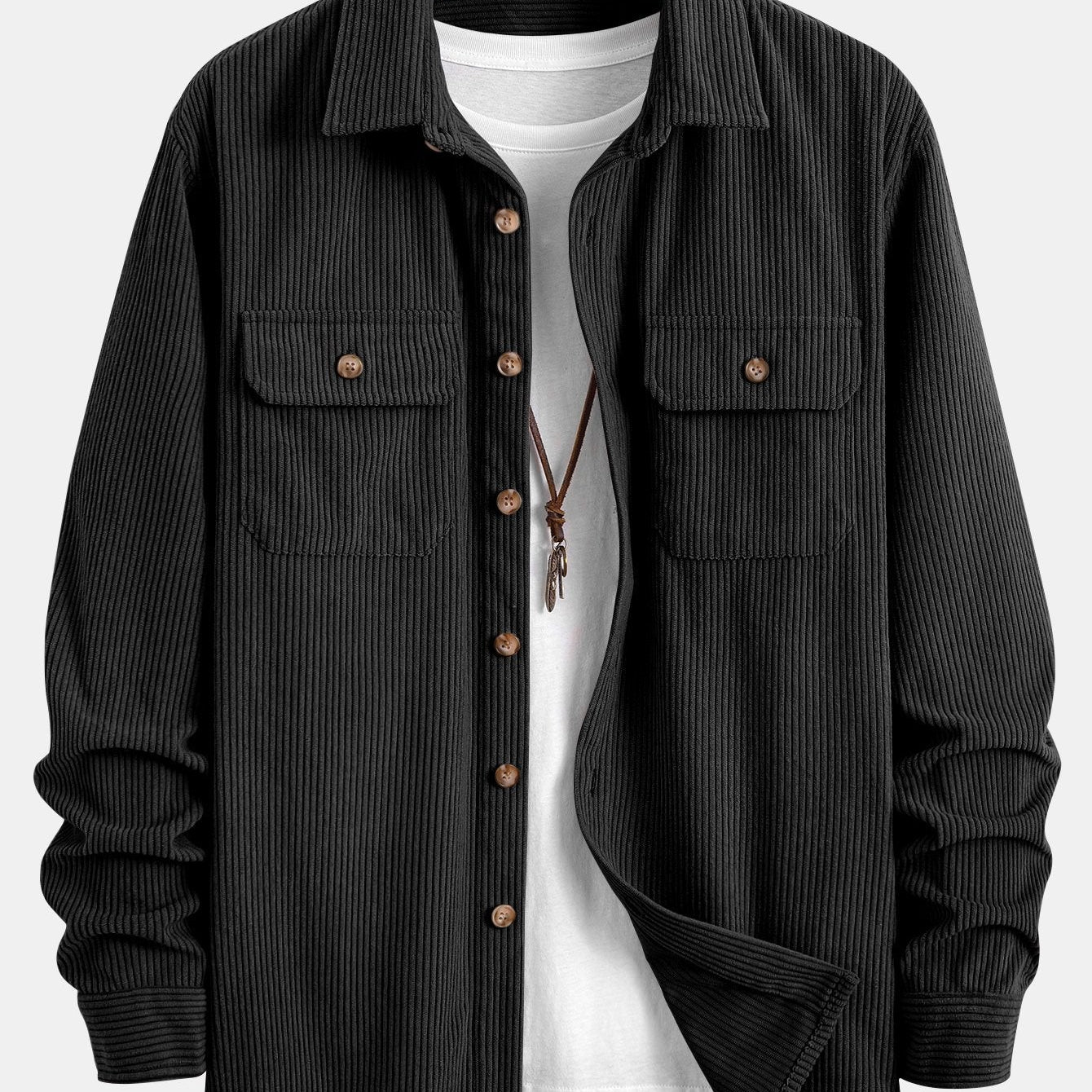 Two-Pocket Corduroy Shirt