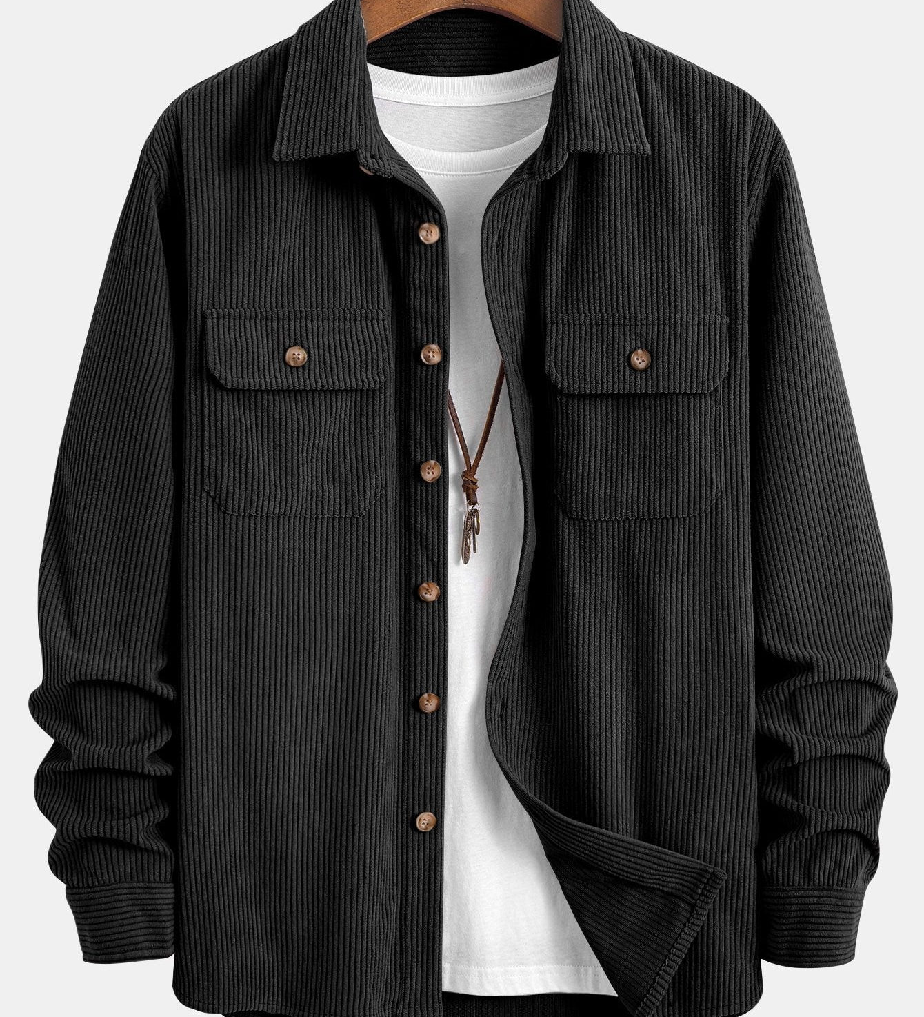 Two-Pocket Corduroy Shirt