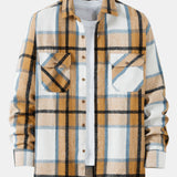 Plaid Flannel Overshirt with Double Pockets