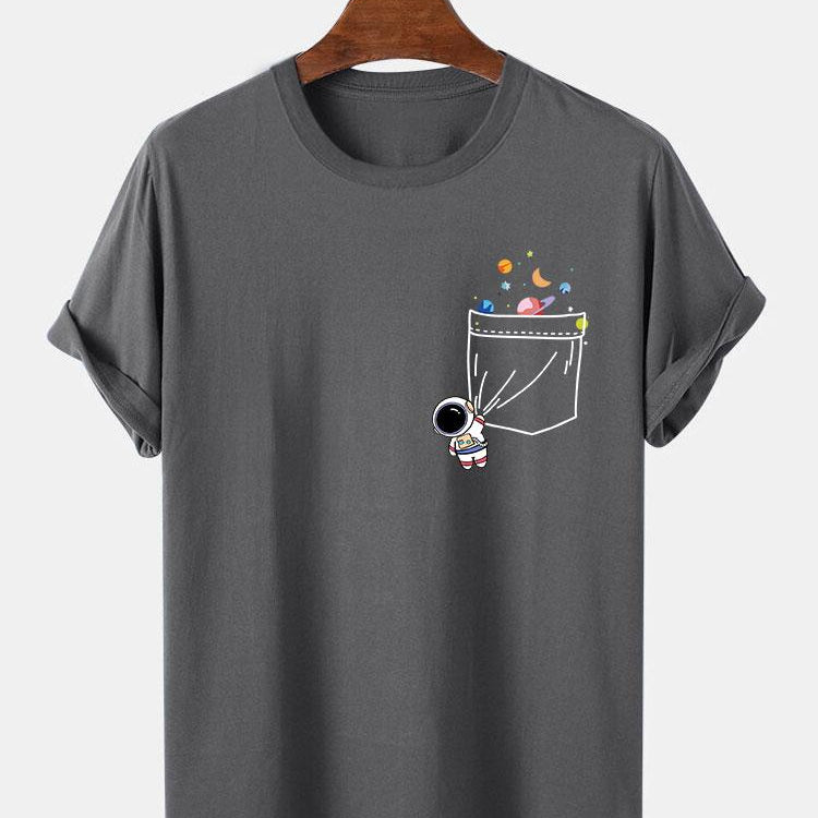 Astronaut Galaxy Pocket Graphic Tee