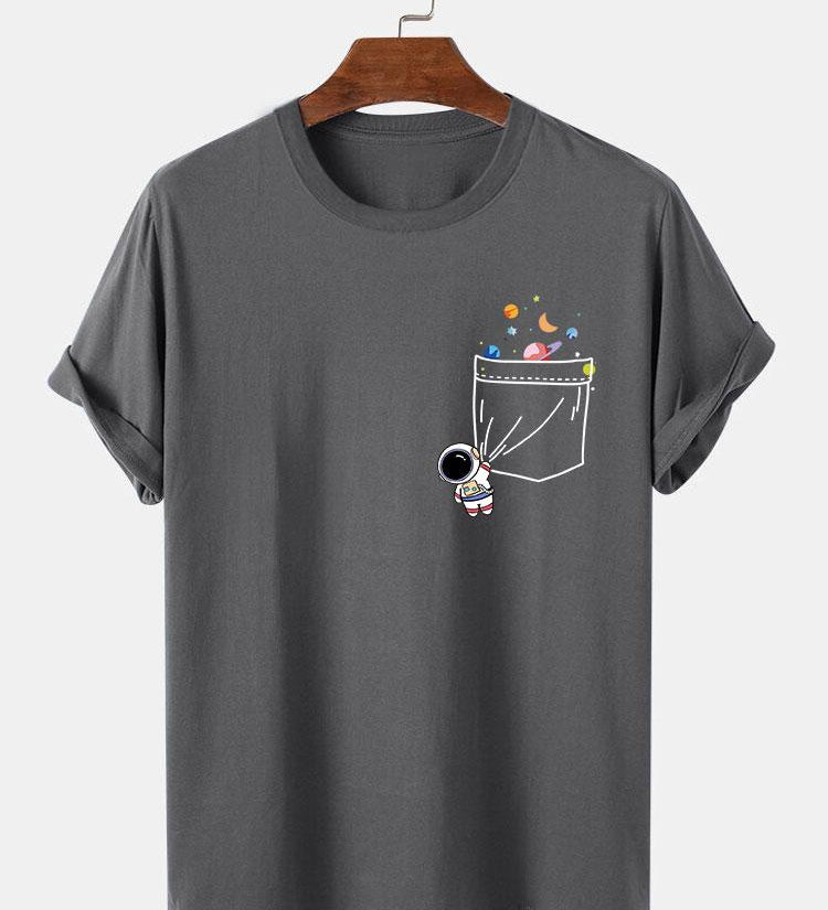 Astronaut Galaxy Pocket Graphic Tee