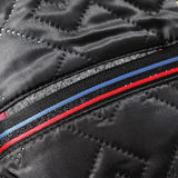 Quilted Wool Blend Lapel Overcoat with Lining
